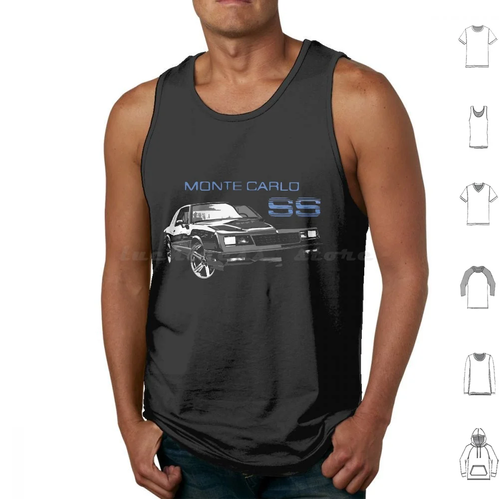 84 Monte Carlo Ss Tank Tops Print Cotton 1984 Monte Carlo Monte Carlo Chevy Ss Vintage Car Retro Car Muscle Car American