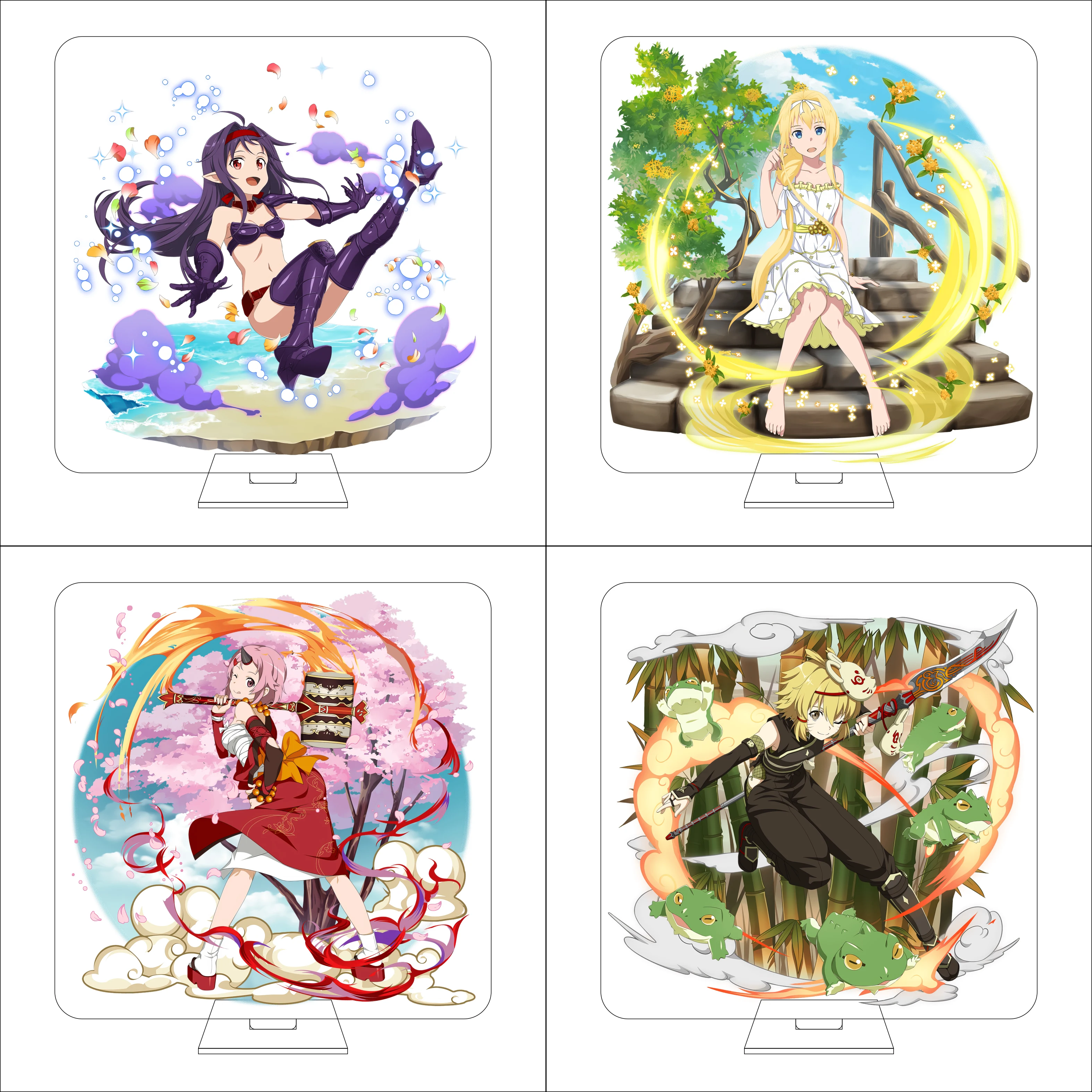 16CM Anime Sword Art Online Cosplay Acryl-Figur Ständerplatte Kuradeel Shinozaki Rika Ornamente Geschenke