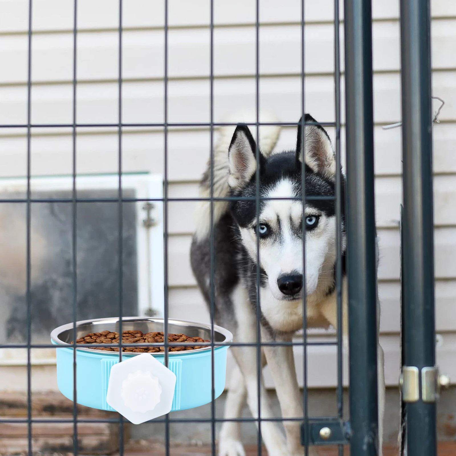 

Stainless Steel Dog Bowl Healthy Durable Small Size Lightweight Easy Cleaning Pet Feeder Crate Bowls Hanging Food