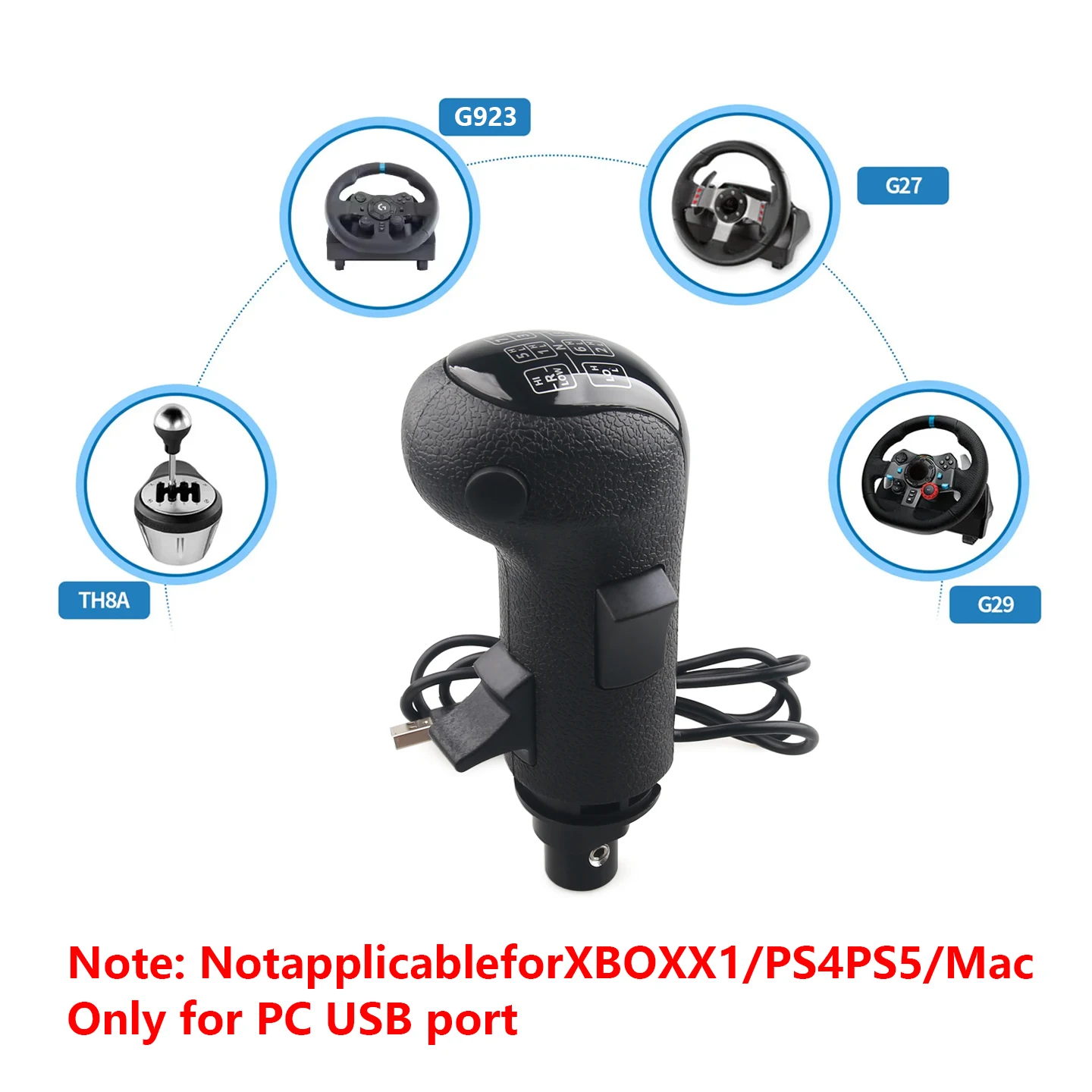 محول محاكاة شاحنة USB، مقبض ناقل الحركة لـ ATS ETS2 PC Racing Sim Shifter لـ Logitech G923 G29 G27 G25 Thrustmaster TH8A #4