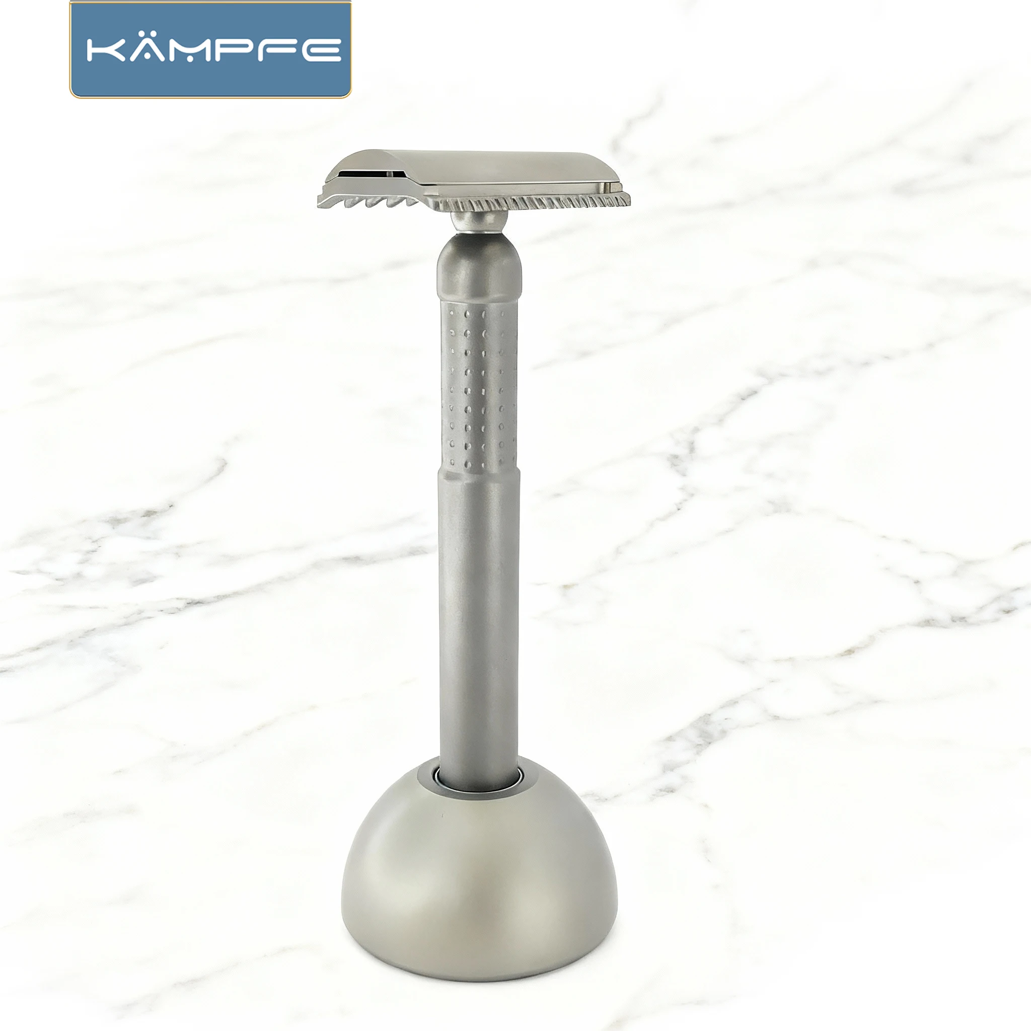 KAMPFE CNC machining Aluminum base Mens Shaving Safety Razor Stand  for Applicable to a variety of shaver handles view 5