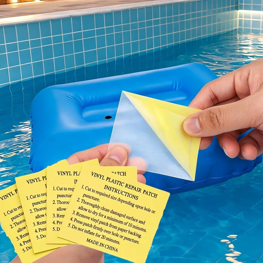 8/18PCS Transparent Self Adhesive Sticker Cloth Patches Outdoor Tent Repair Tape Inflatable Toys Pool Float Air Bed Patch Kit