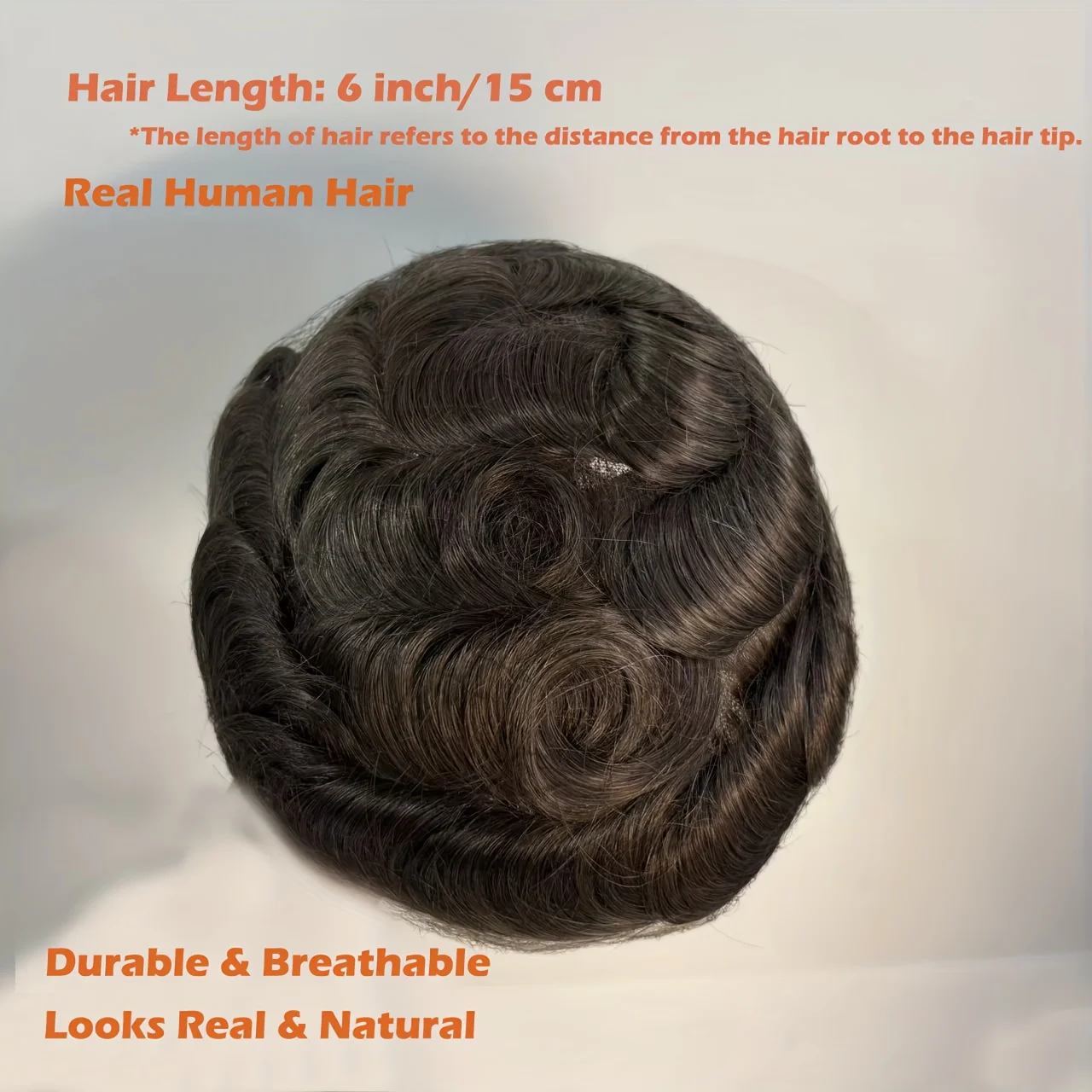 باروكة من شعر طبيعي دانتيل فرنسي كامل للرجال شعر مستعار مربوط يدويًا 120% كثافة 6 بوصة طول 8 × 10 قاعدة دانتيل قابل للتنفس لتساقط الشعر الصلع #4