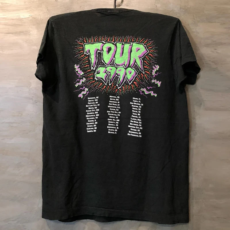 Vintage Underground Garage Band Rock Punk Short Sleeve T-Shirt Unisex Trendy Cotton round Neck Summer Fashion for Teens