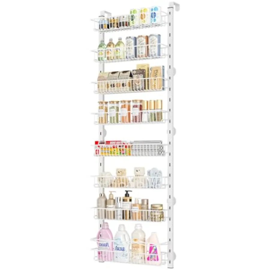 

Over te Door Pantry Orgazer 8-Tier Adjustale Spice Rack Cainet Door Sees anging asong Orgazer for Kitcen atroom Laundry Room Or