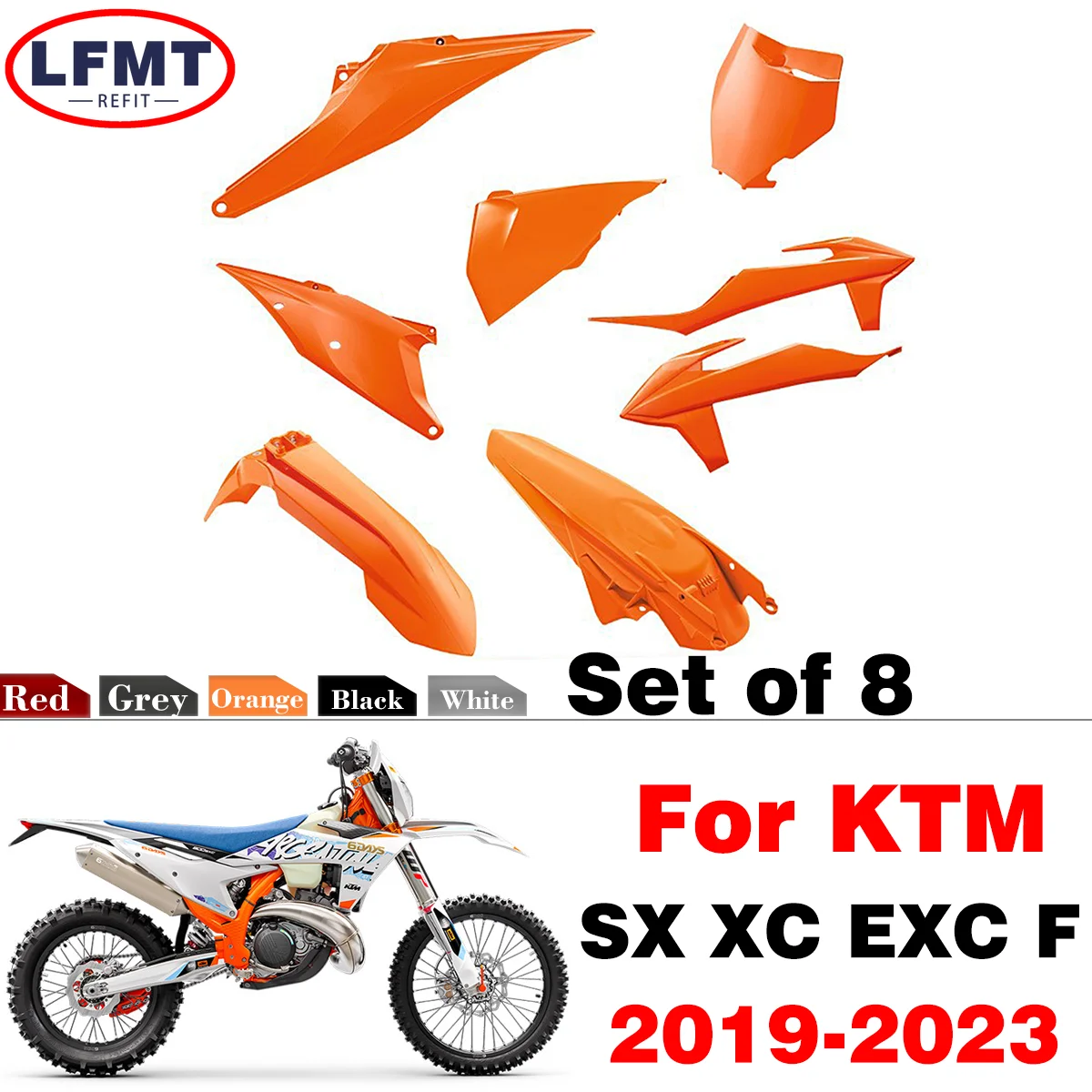 

Motorcycle Plastic Kit Full Body Fairing Cover For KTM EXC EXC-F SX SX-F XC XC-F XCW XCF-W TPI 150 250 300 350 450 500 2019-2023