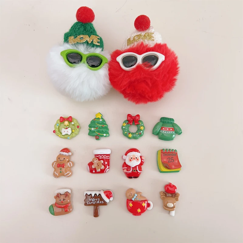 New Christmas Cute Plush Shoe Decorative Charms Diy Holiday Party Favors Suitable For All Clogs Perfect For Xmas Gifts