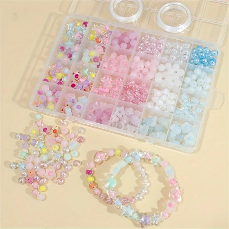 Box Acrylic Multi-Color Mixed Style Set Beads for DIY