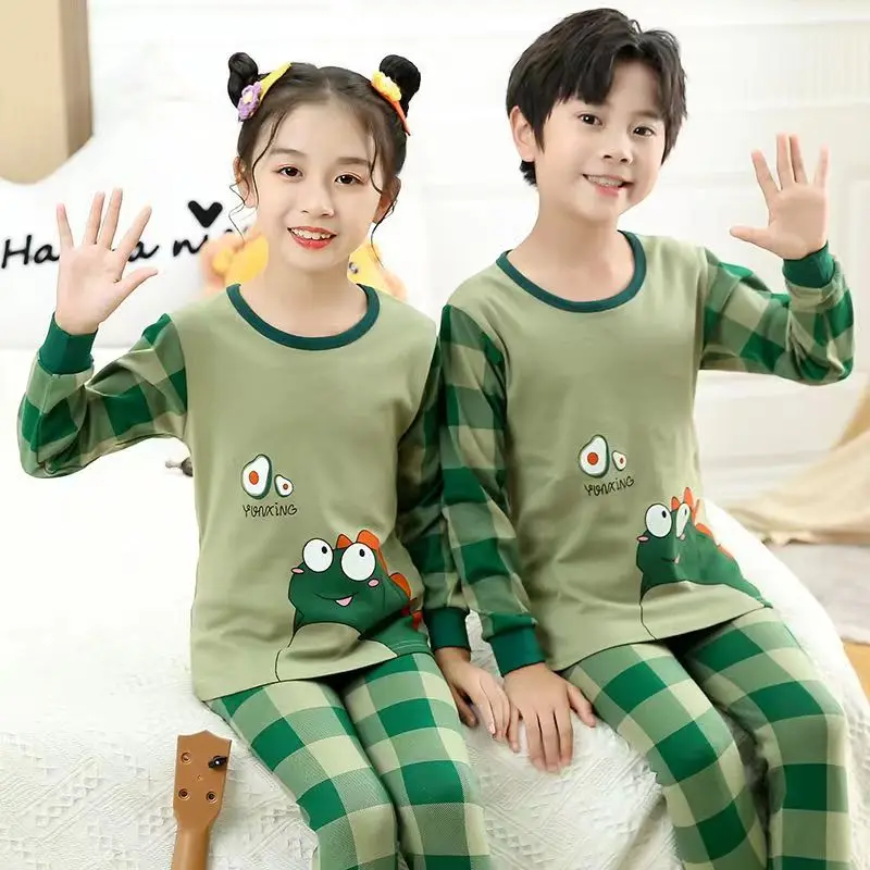 

Cotton Pajamas Sets Girls Pajamas Winter Pajama Girl Toddler Sleepwear for 2 4 6 8 12 Years Boy Girl Autumn Long Sleeves