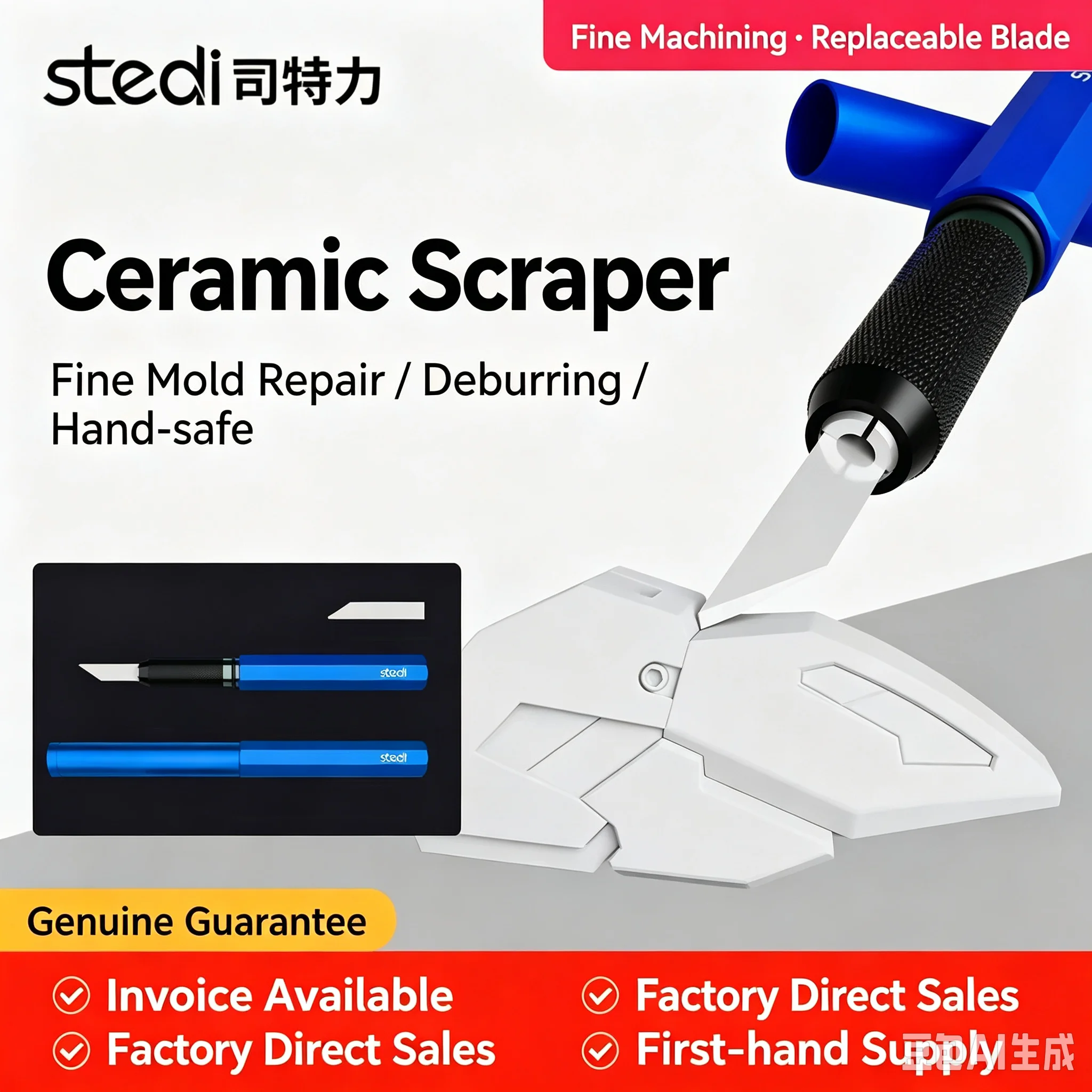 Stedi MS39M MS200 Ceramic Scraper Professional Mold Repair DIY Hobby Art Supply