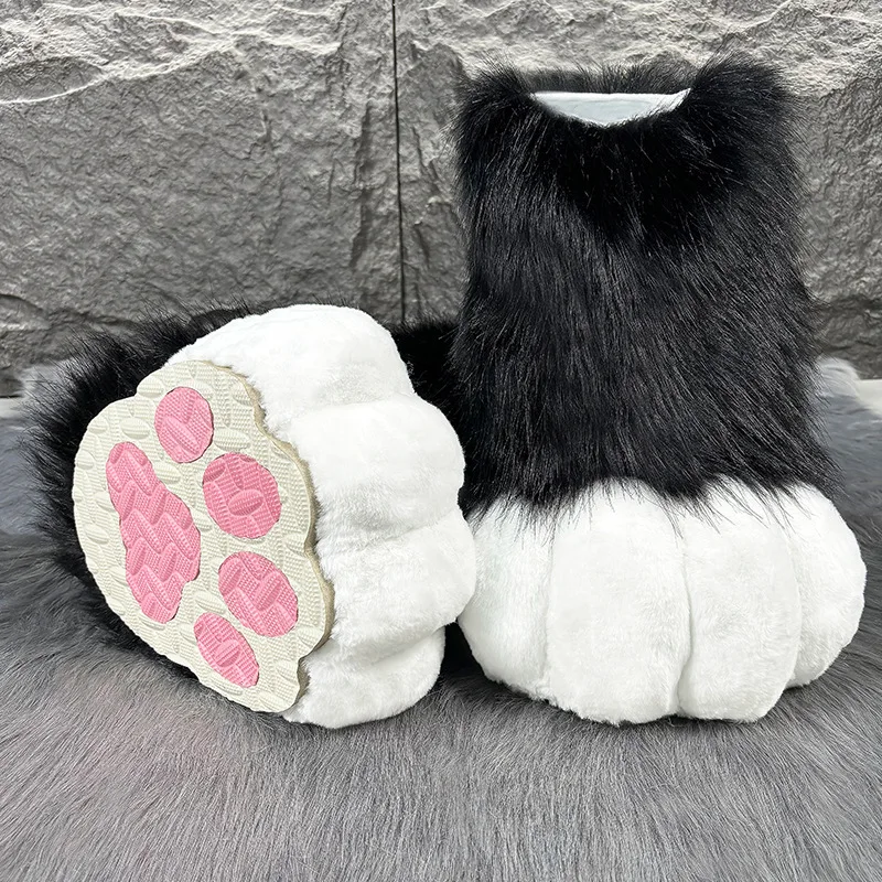 New Handmade Animal Claw Shoes Cosplay Halloween Party Costume Accessories Suitable for Anime Exhibitions Cute Bear Claw Plush - view 5