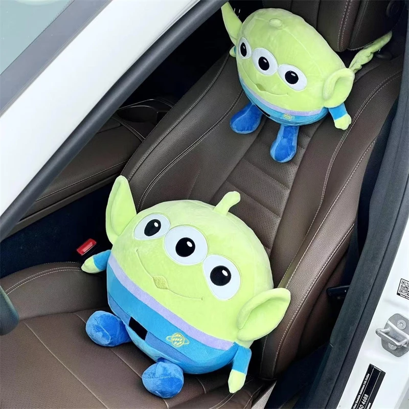 Cute Alien Headrest Back Cushion For Car Seat Throw Pillow Blanket Sofa Bed Home Decor Nap Pillow Xmas Gifts For Girl