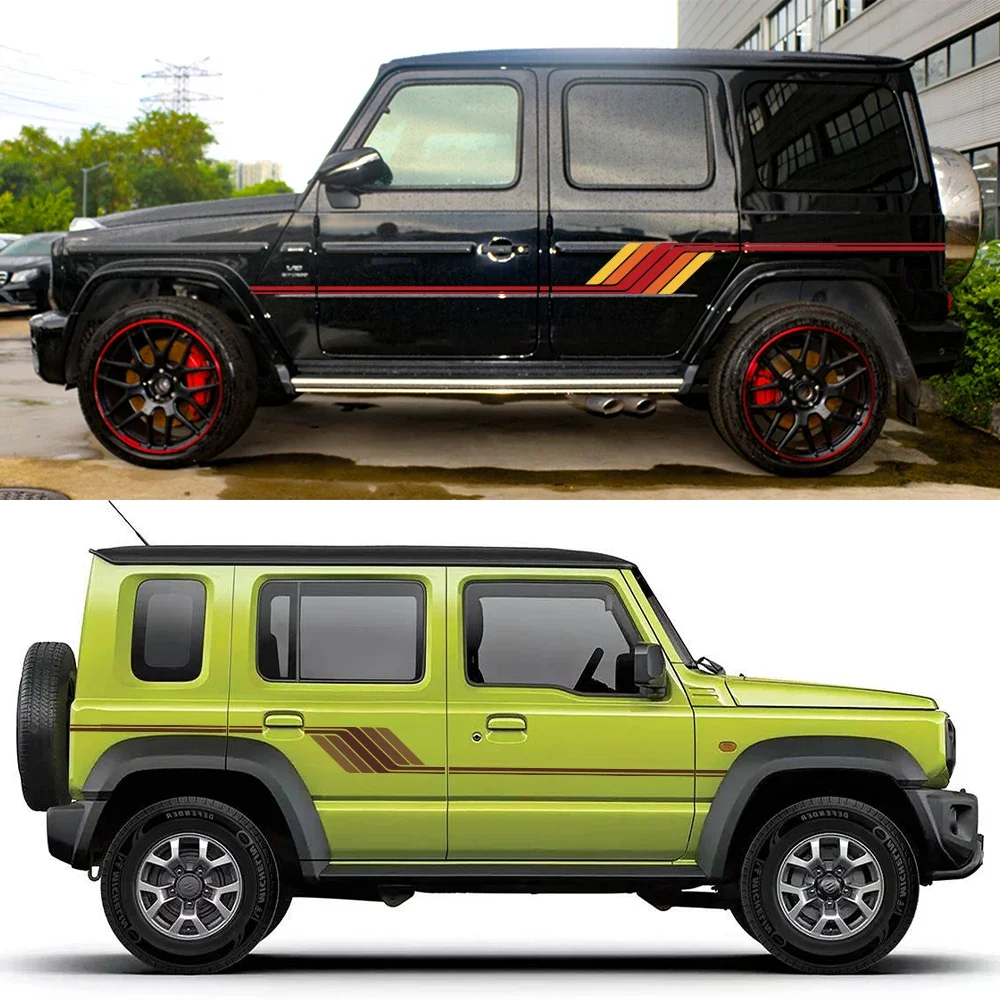 

Для SUZUKI JIMNY XL WAGON JC74 4Door 2023-24 Наклейки на боковую дверь автомобиля Комплект наклеек Auto Boby Водонепроницаемая виниловая пленка Автомобильные аксессуары