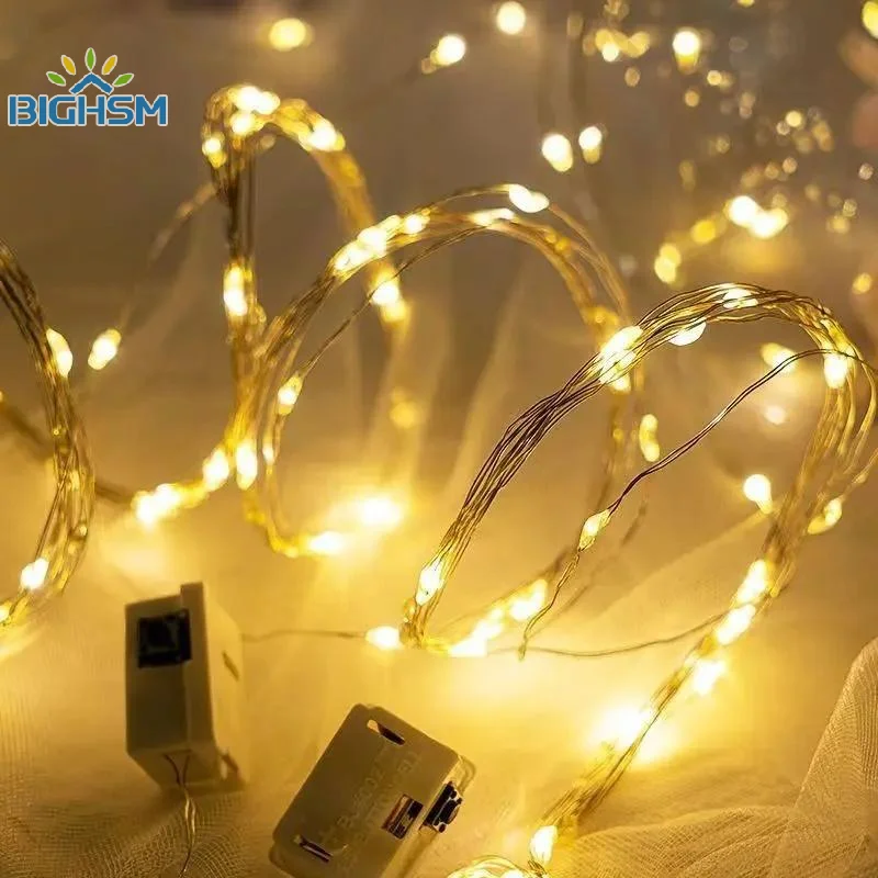 Floral Art LED String Fairy Lights Waterproof Indoor And Outdoor Decorative Lamp LED Light Alloy Wire Party Holiday Decor