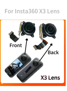 Bilashmart Suitable Insta360 X3 Front and Rear Camera Lens Modules Rear Lens Assembly Replacement Parts