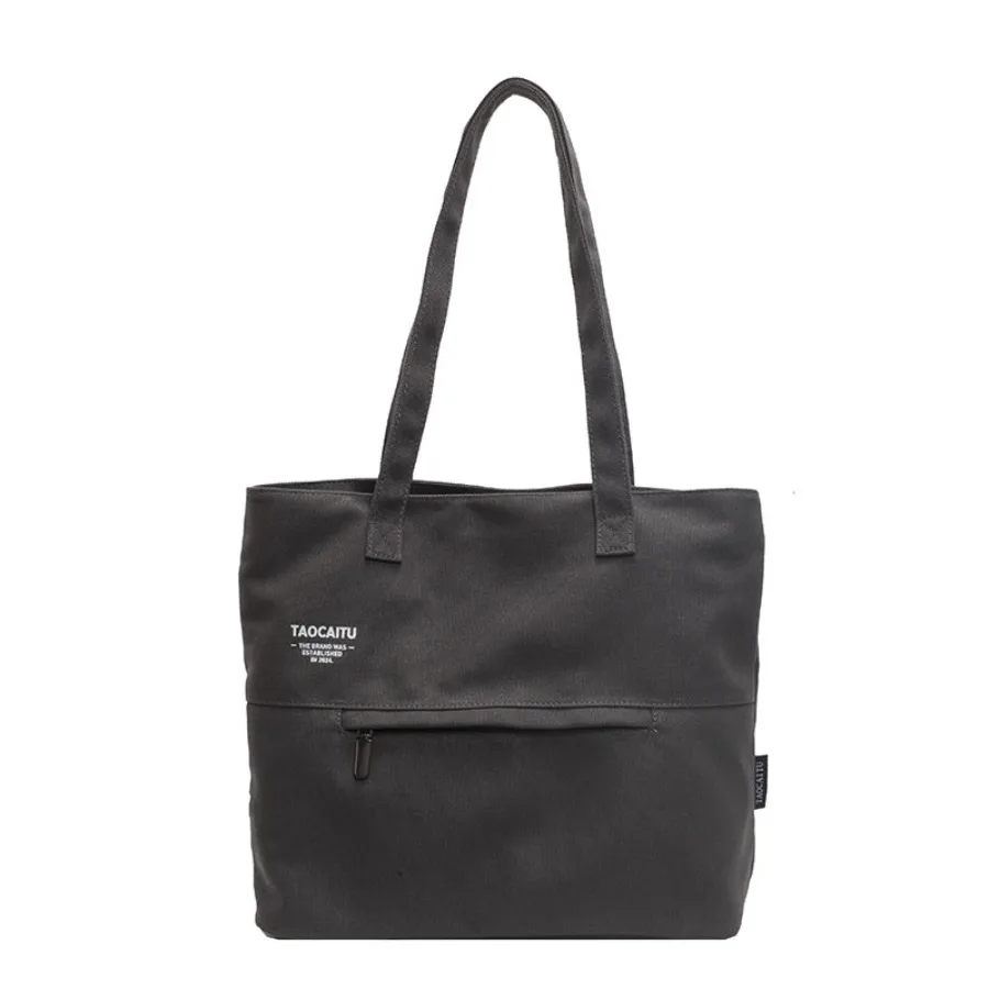 

New fashion canvas handbag literary shoulder bag ins hundred simple versatile foreign gas Tote bag college women's bags