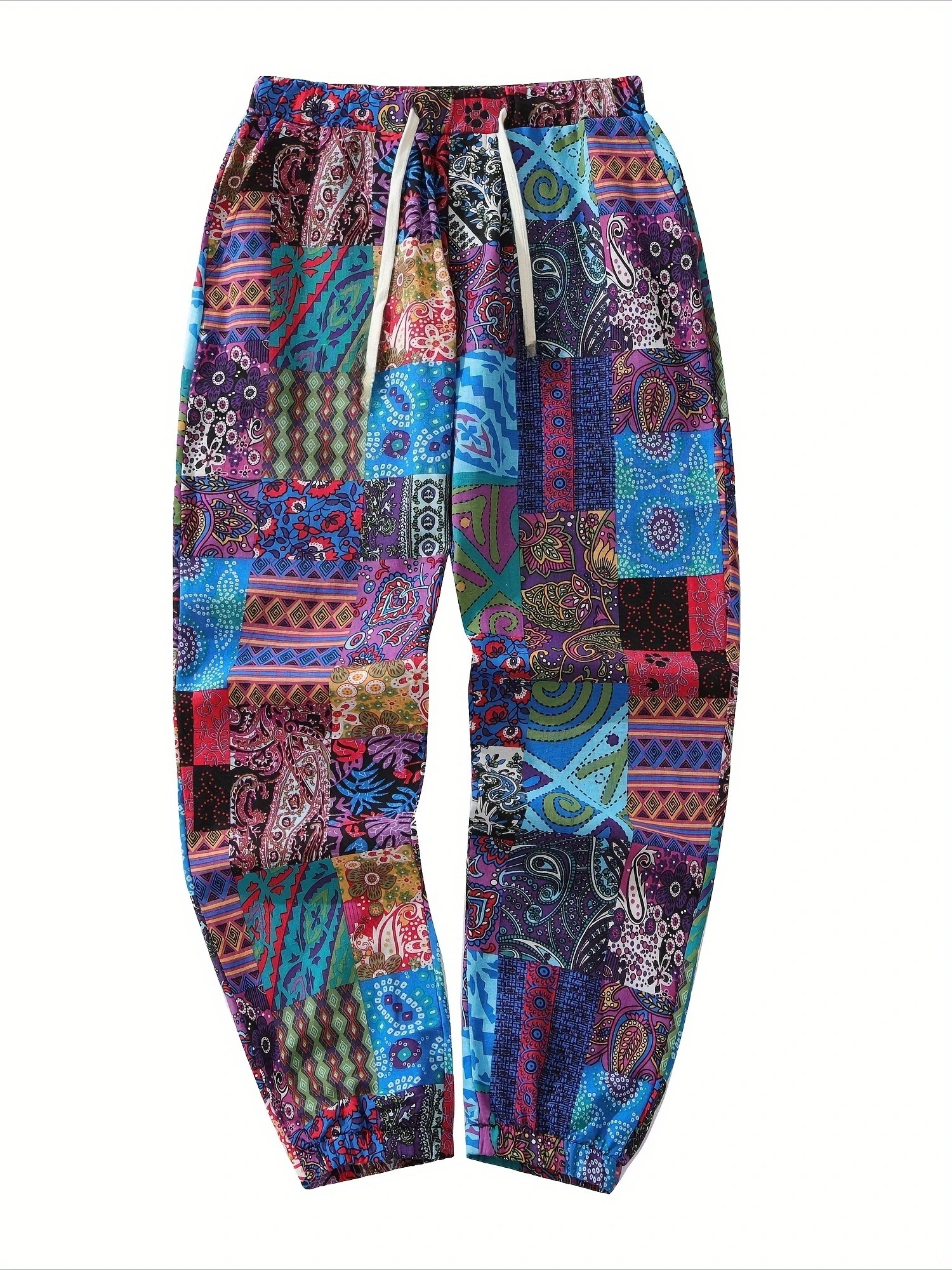 

Summer Fashion Personalized Texture Design Hip Hop Pattern 3D Printing Men's and Women's Casual Loose Pants Large Size