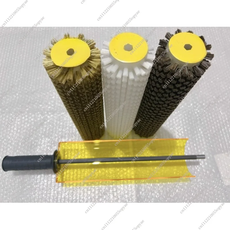 30CM Ski Snowboard Waxing Roller Brush Set Nylon Horse Hair Copper Wire Electric Roto Brush for Skiing Equipment
