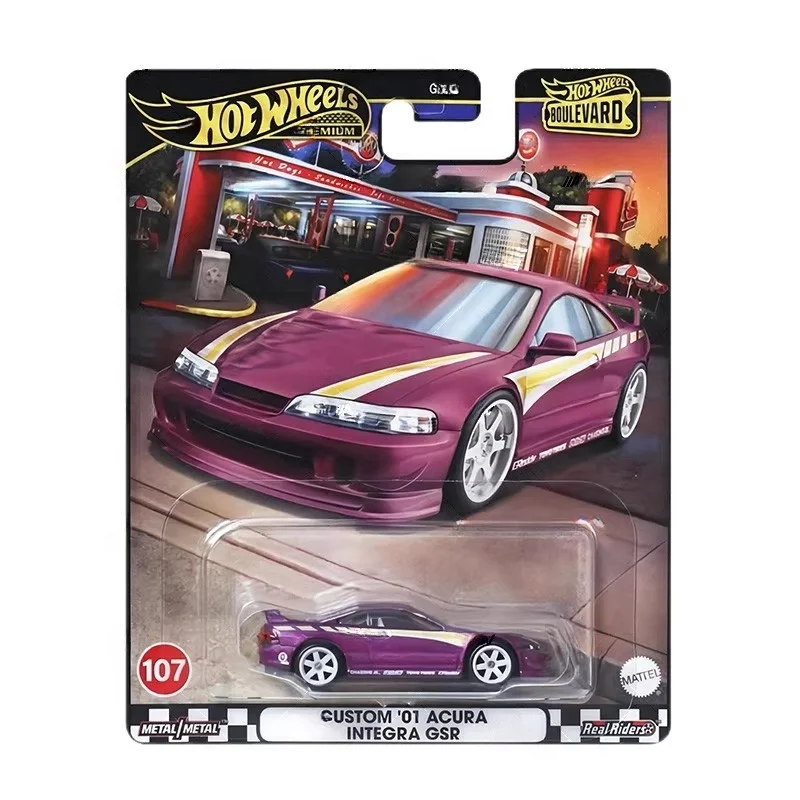 5 قطع/مجموعة من العجلات الساخنة GJT68 Y Boulevard 22 Mazda 323 Acura Ford Alloy Cars مع إطارات مطاطية، 1:64 Diecast نموذج معدني للمركبات