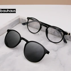RS006 Sunglasses with degree female polarized magnetic clip set glasses myopia glasses plus sunglasses male fashion
