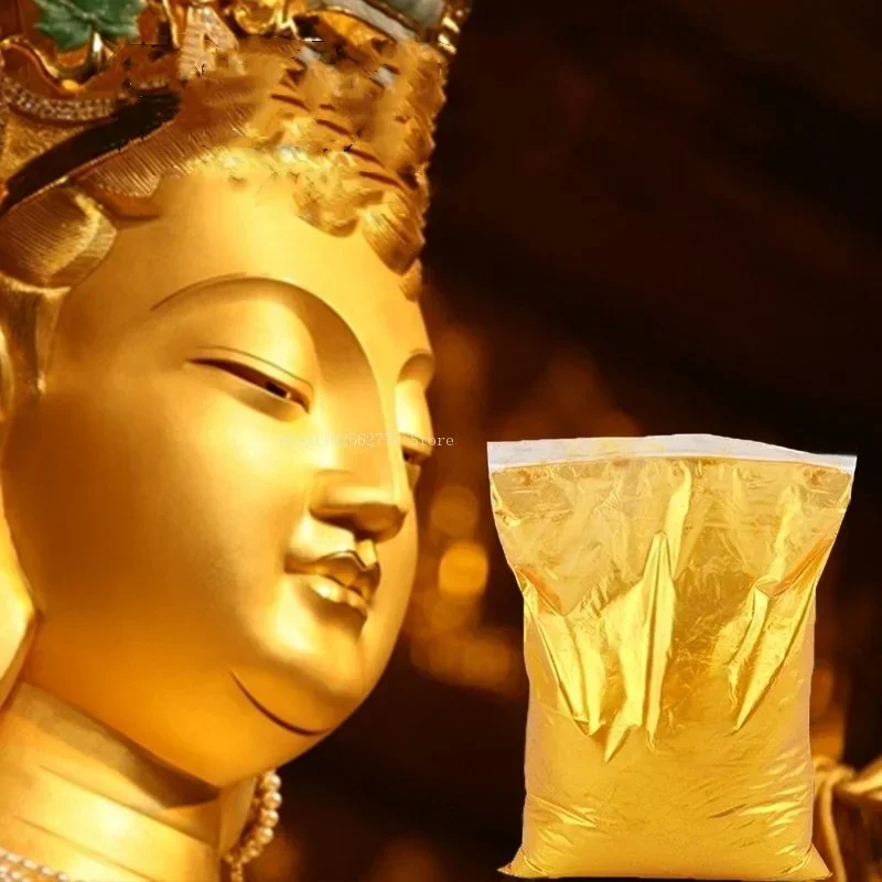 1kg German Super Bright Gold Powder Flash Powder Paint Does Not Fade DIY Suitable for Temple Buddha High-grade Crafts Paint