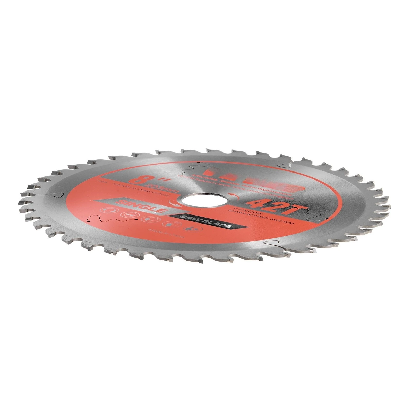Circular Saw Blade, 8 inch Diameter, 42 Sharp Alloy Teeth, 1 inch Arbor, Fine Finish, Wood Cutting Blade for Circular Saw, wi