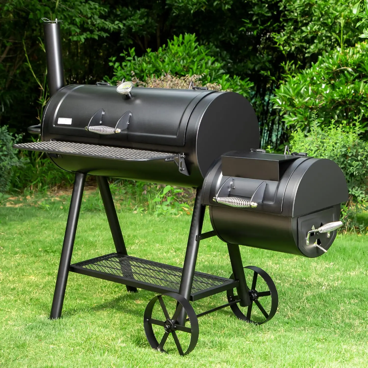 Heavy Duty Outdoor Smoker,Extra Large Cooking Area  Offset Smoker, Best Charcoal Smokering