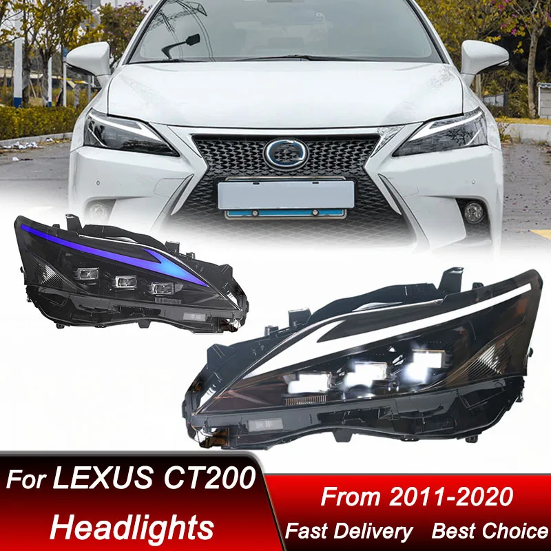 Car Led Headlights For Lexus CT200 2011-2020 blue start style LED Assembly Upgrade High Configure Projector Lens Accessories Kit