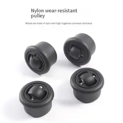 4 Pcs/Lot 360° Free Rotation Hidden Universal Wheel Universal Slotted Push-pull Table Furniture Bottom Silent Directional