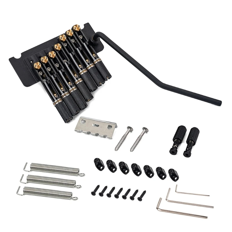 Headless Guitar Bridge Tremolo System Set with Mounting Screws Tailpiece 6/7 Strings Electric Guitar Replacement DropShipping