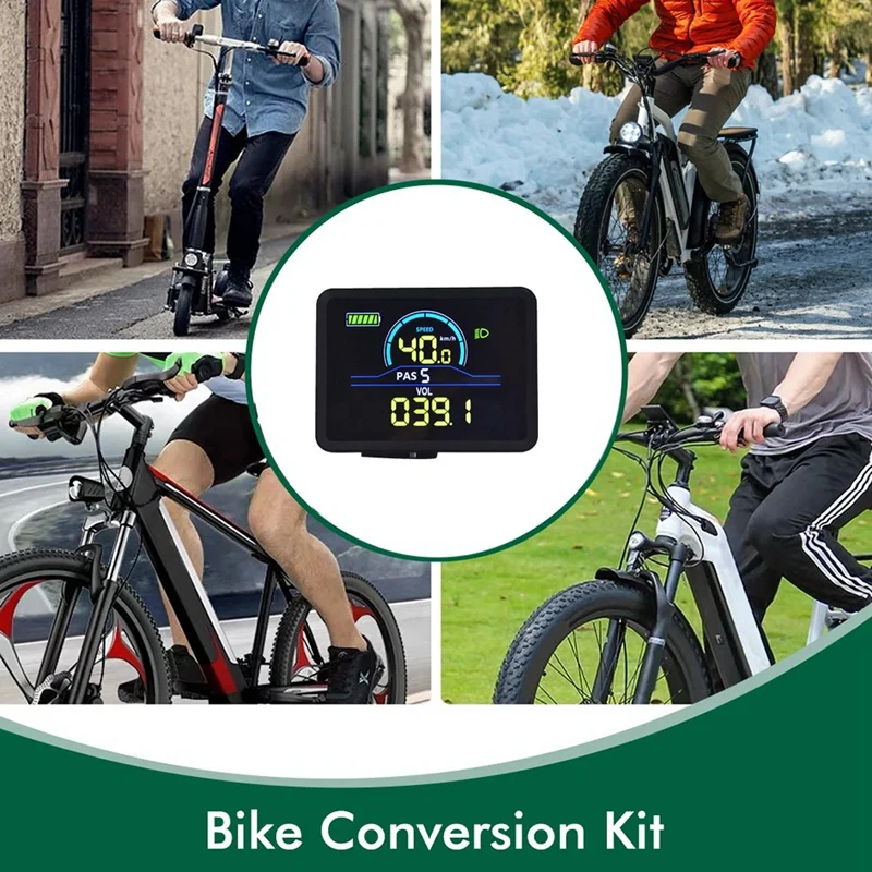 P5C Electric Bike LCD Display Meter 24V-60V+36V/48V 350W Sine Wave Controller UART Ebike Color LCD Display SM