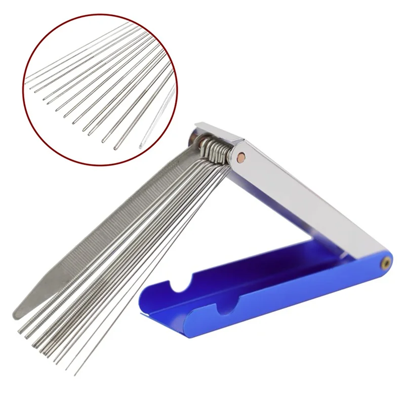 Guitar Nut Saddle Polishing DIY Guitar Nut Slotting File Saw Rods Slot Filing Set Needle File Set Luthier Replacement Tools Tip