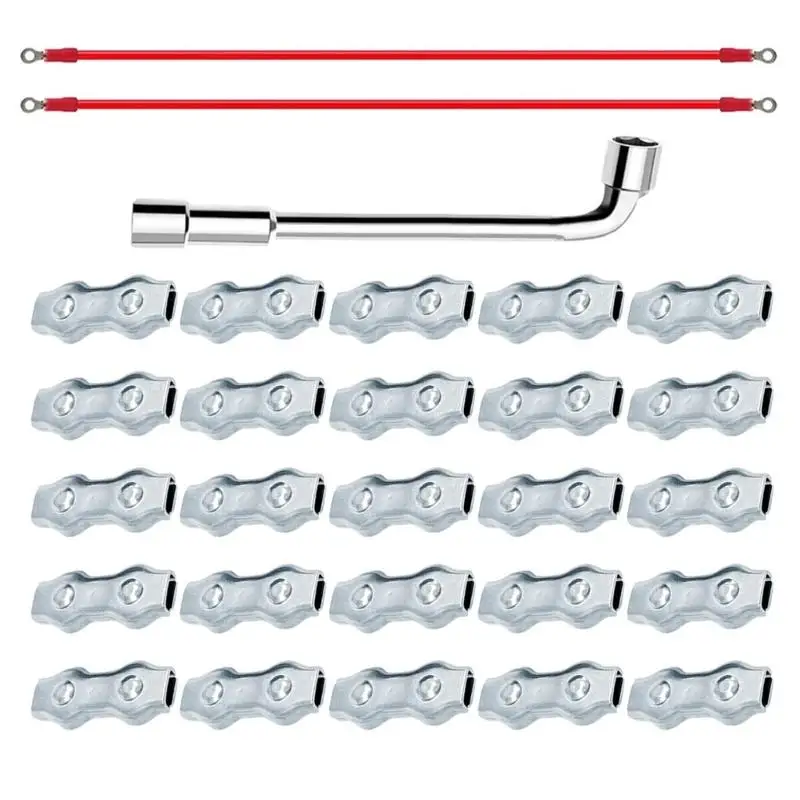 652F Multipurpose Polyethylene Rope Connectors Set With Copper Conductors Accessory for Electric Livestock Fence Wiring