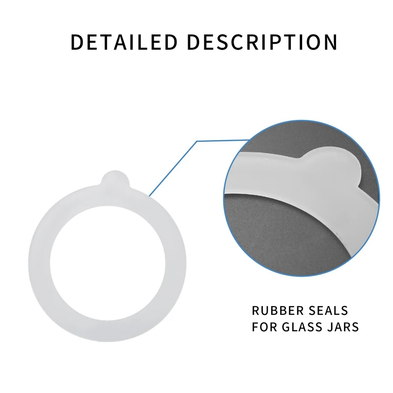 الترويج! 40 قطعة من أختام حشية بديلة من السيليكون، حلقات إغلاق حشية من السيليكون محكمة الغلق، تناسب برطمانات تعليب الفم العادية