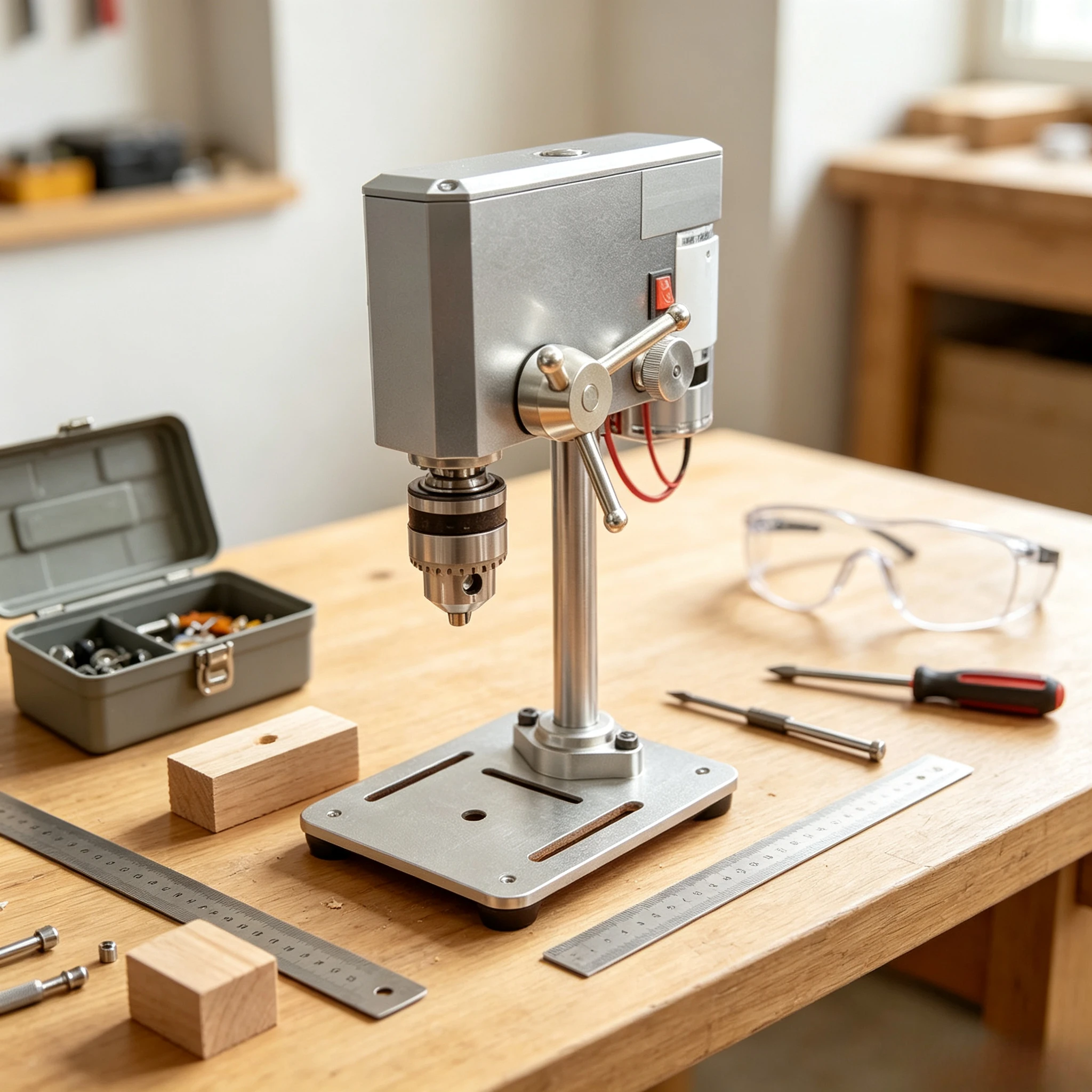 For Compact Mini Multifunctional Electric Bench Drill Press Table Drilling Tool for Home DIY Hobby Craft & Woodworking Projects