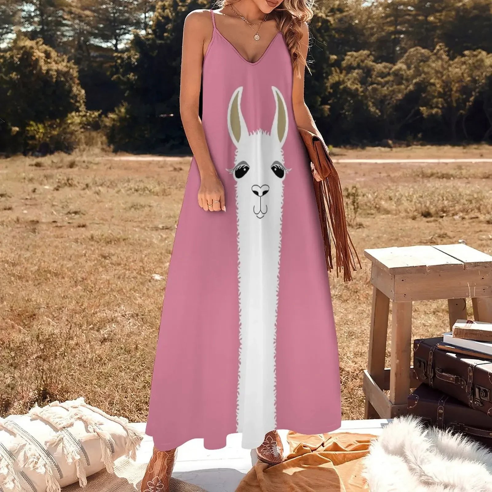 LLAMA PORTRAIT #5 Sleeveless Dress party dresses women dresses for special events Dress