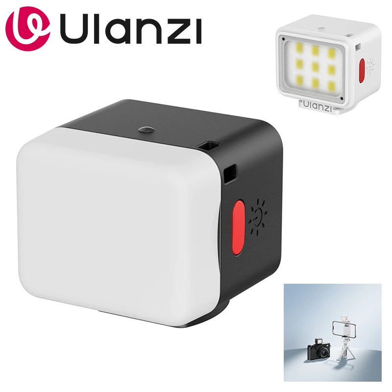 Ulanzi DG01 ミニキューブライト磁気 LED ライト 5600K クイックリリースコールドシューマウント三脚アクションカメラ Selfie Vlog ビデオ用