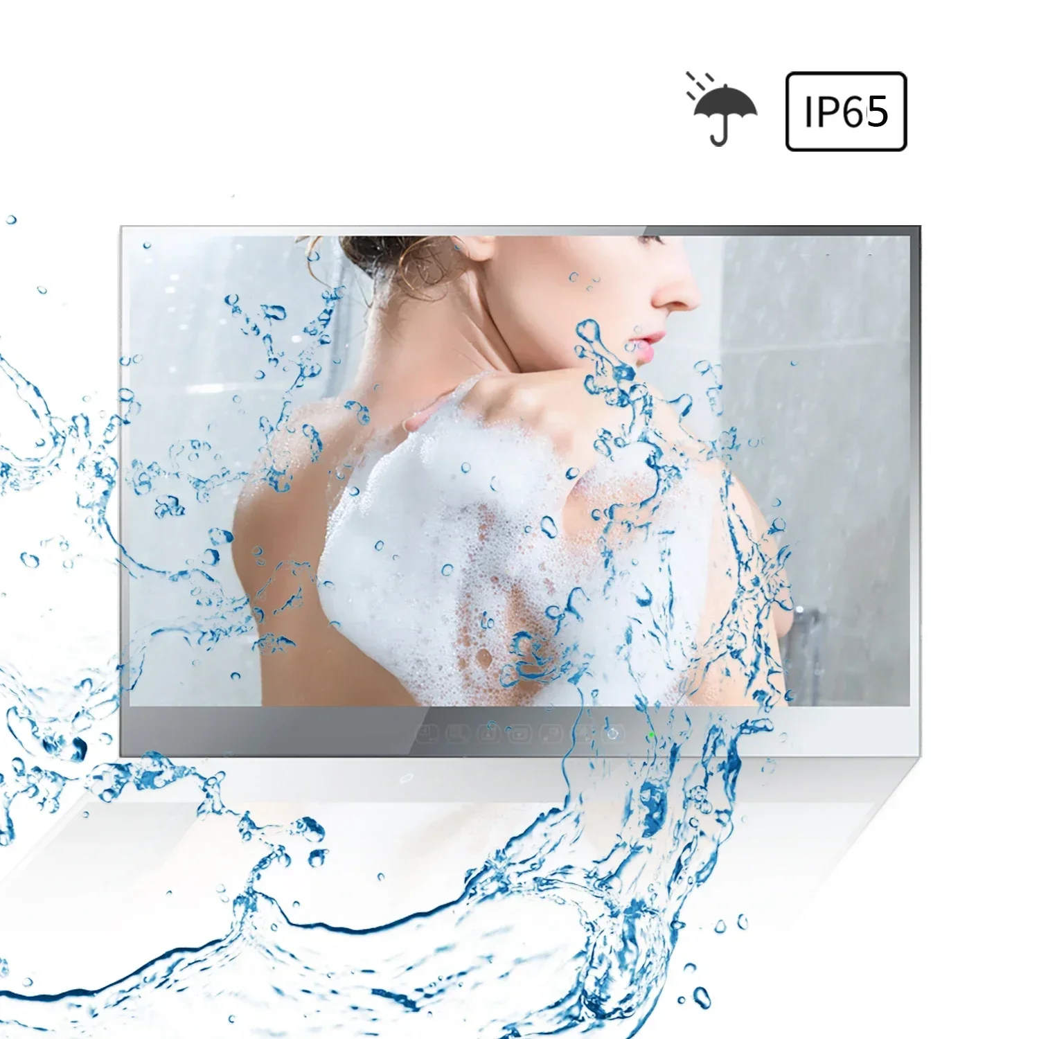 27" Mirror Smart LED Full HD IP65 Waterproof Mirror Bathroom TV Webos System Alexa Voice Control  Wifi and Remote Control