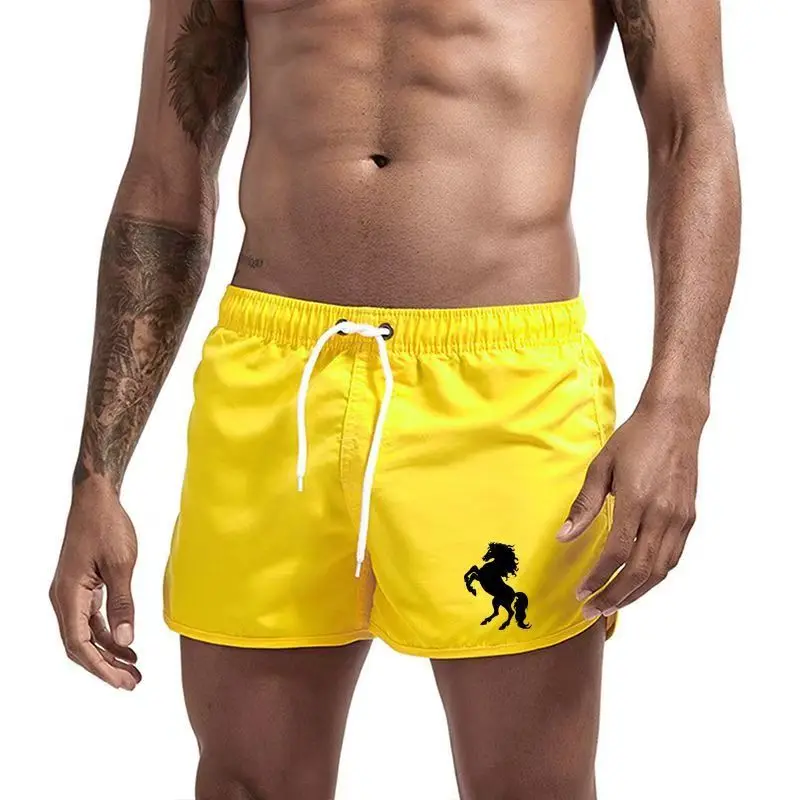 고급 비치 반바지, 속건성 속옷, 여름용 핫 수영 속옷, 스포츠 짐 러닝 반바지, 남성용 비치웨어