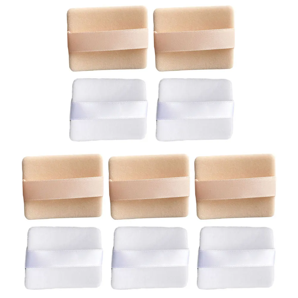 Éponge synthétique bouffante de maquillage lavable, 10 pièces, pour fond de teint, crème, coussin de protection solaire, Blush, poudre pressée ample, utilisation du visage et du corps