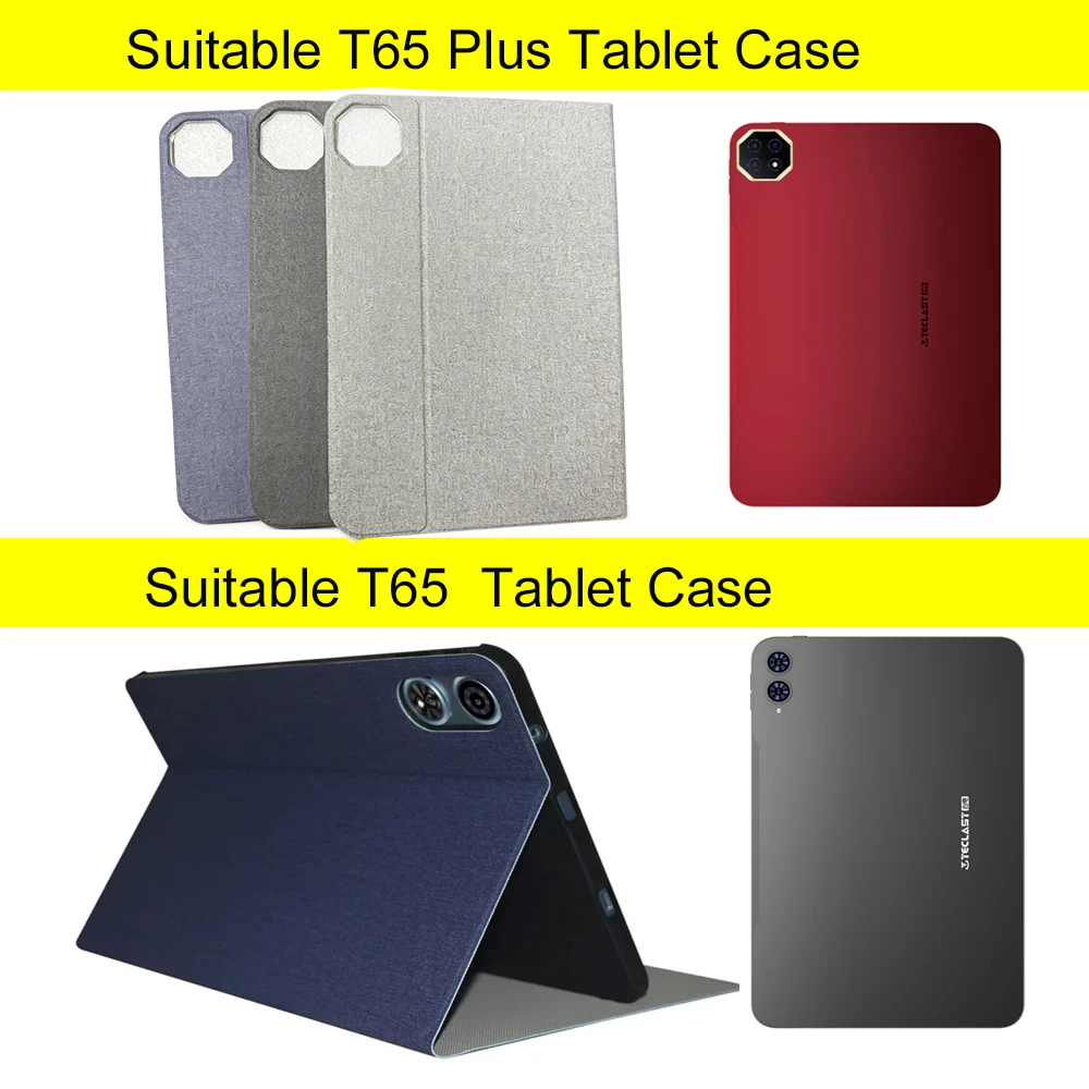 Smart Auto Sleep/Wake Coque Soft TPU Back Shell Flip Book Cover Funda Case For Teclast T65 Plus 2025 13.36' inch Tablet Case