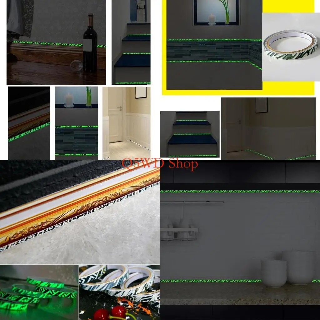 Q5WD 300cm/Roll Luminous Adhesive Tape Light Storage Film Self-luminous Sticker Stage Luminous Sticker Corridor Guide Sticker