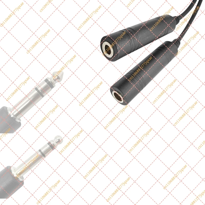 GA Dual Plugs Aviation Headset to 2-Pin Adapter Cable, Compatible for UV-5R 888S-ABHG Radio