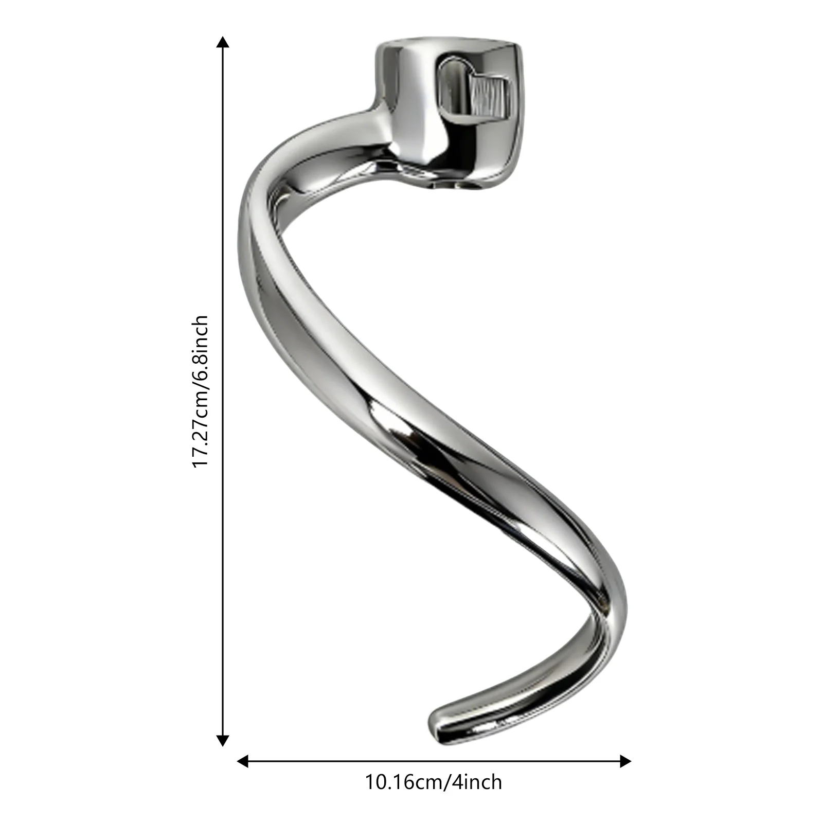 Home Bakery Stand Mixer Attachment, Stainless Dough Hook, S-shaped Hook with Mirror Polished Surface, Hook for Pizza Sourdough Dough Kneading Work