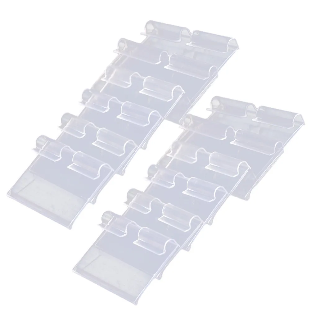 24Pcs PVC Price Tags Clear Plastic Supermarket Retail Price Tag for Shop Mall Store Shelf Display Label Organizer