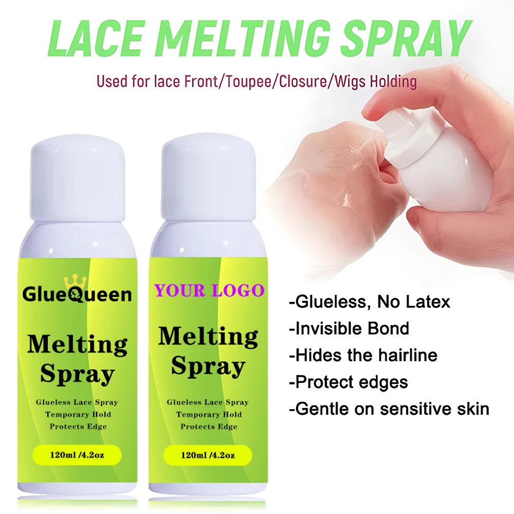 Lace Melting Spray Invisible Hair Glue Wig Glue Waterproof Wholesale Private Label Strong Hold Hair Glue For Lace Front Wigs