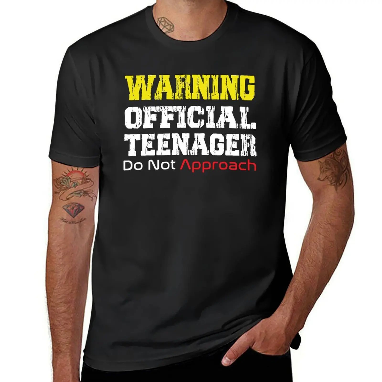 

Warning Official Teenager Do Not Approach funny 13th Birthday gift T-Shirt customs boys animal print t shirts for men graphic