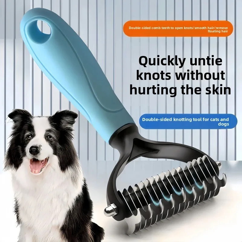 Pet Detangling Comb for Tangles Fur and Smooth Coat Gentle Grooming for Golden Retriever Poodle Large Dogs and Cats