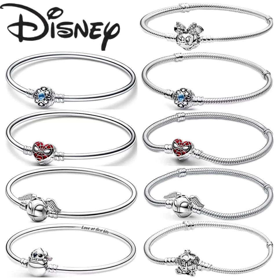 

Disney 2024 new Mickey and Minnie series Snitch buckle women's original bracelet suitable for DIY jewelry at weddings and partie