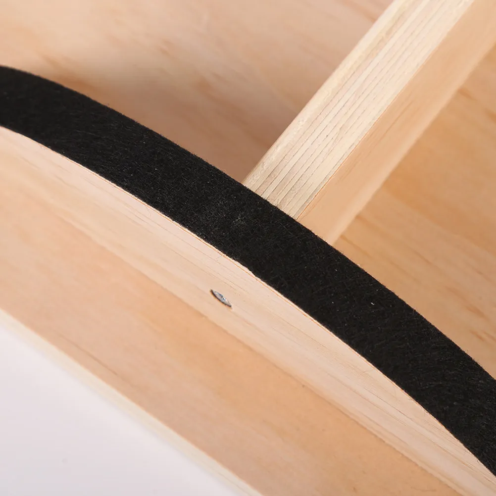Rectangular Wooden Balancing Board Rocker Anti-Slip Standing Plate for Home Gym Training Stability Exercise